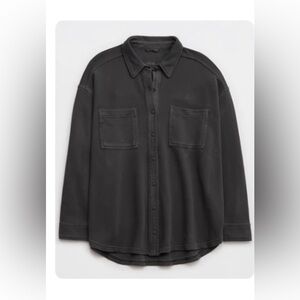 Aerie LumberJane Fleece Shirt Aerie smoked grey Shirt XS